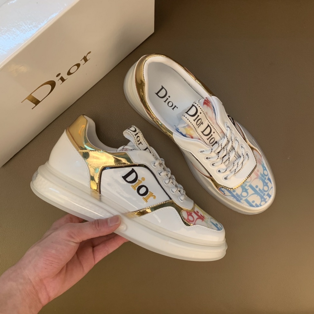 Giày Sneakers nam cao cấp da thật DIOR CD cá tính và thời trang với kiểu dáng nổi bật