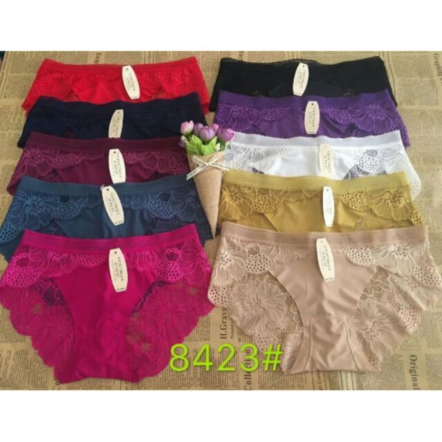 Lố 10 Quần lót phối ren 8423#