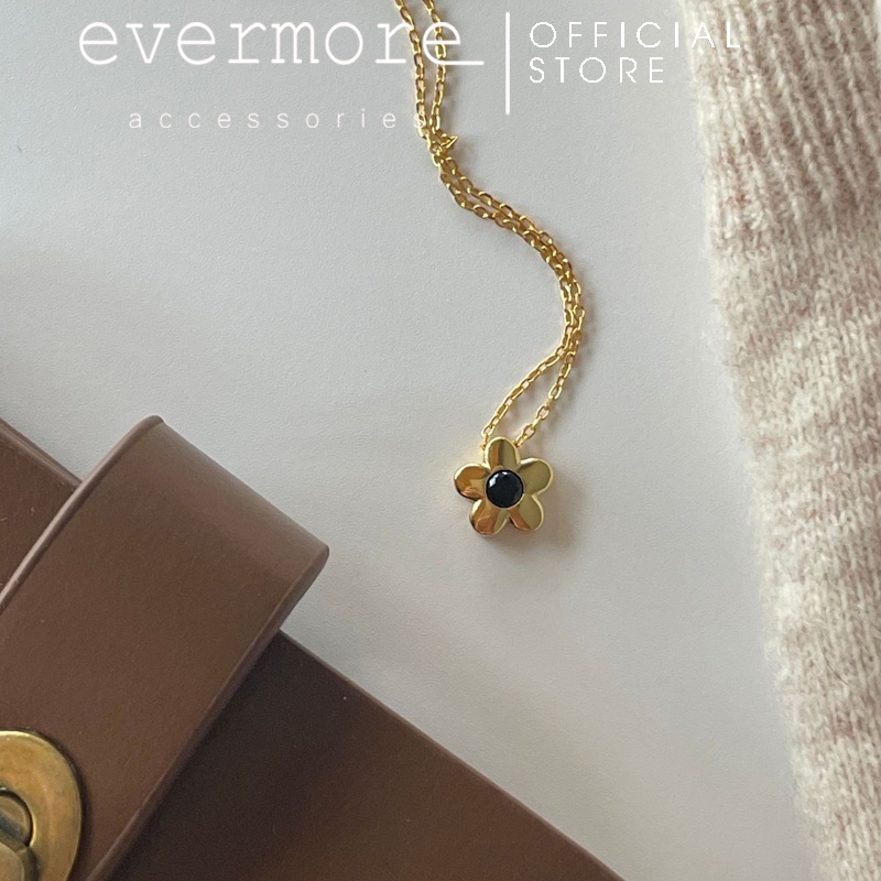 Dây chuyền bạc EVERMORE, vòng cổ bạc 925 little blossom phong cách thanh lịch, minimalism - D050