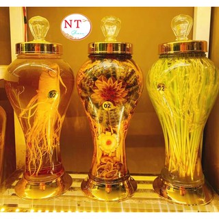 Bình Thủy Tinh Ngâm Rượu Sâm 2 Lít.