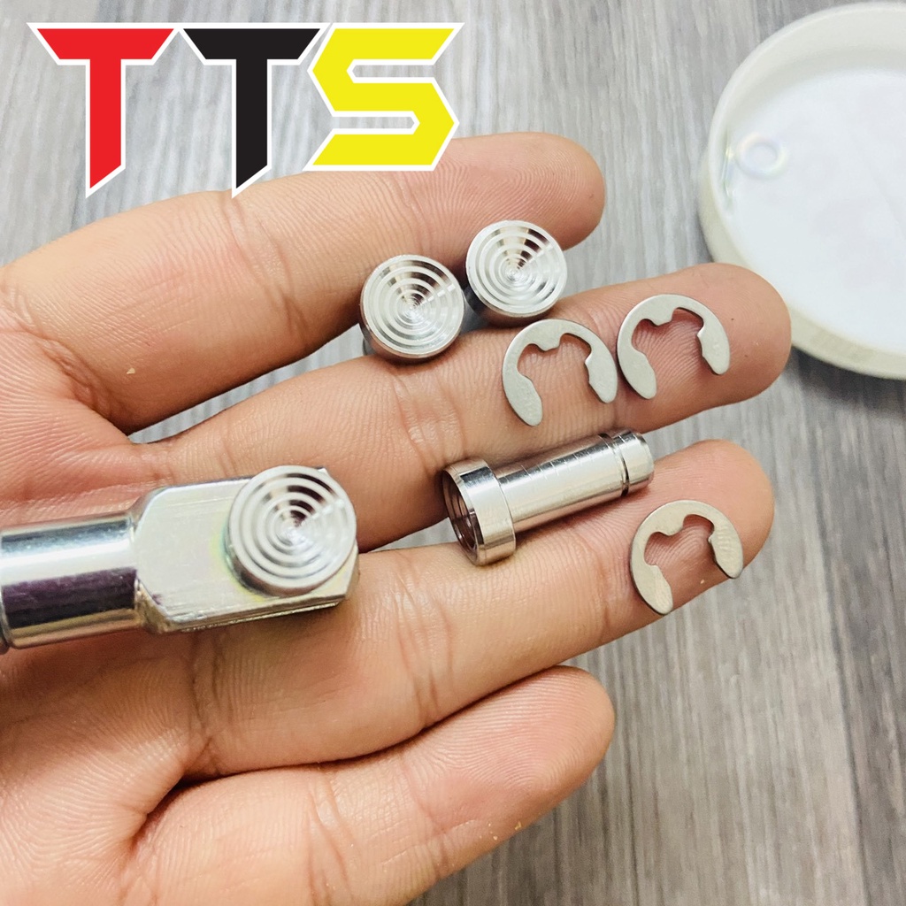 Ốc cốt xỏ pen đạp thắng đĩa sau chất liệu inox 304 mẫu Salaya thái xoắn kích thước 8ly20