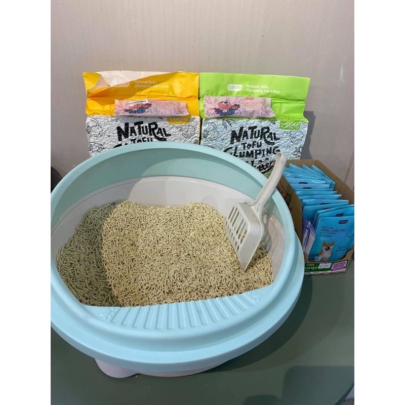 CÁT CATURE ĐẬU NÀNH SIÊU VÓN, KHỬ MÙI CHO MÈO 6L NATURAL TOFU CLUMPING CAT LITTER