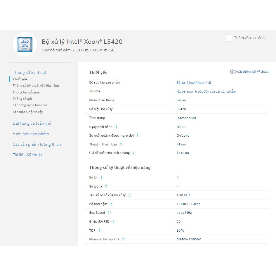 CPU Intel Xeon L5420 2.5GHz 4 Core 12MB Cache FSB 1333Mhz SK775 | BigBuy360 - bigbuy360.vn