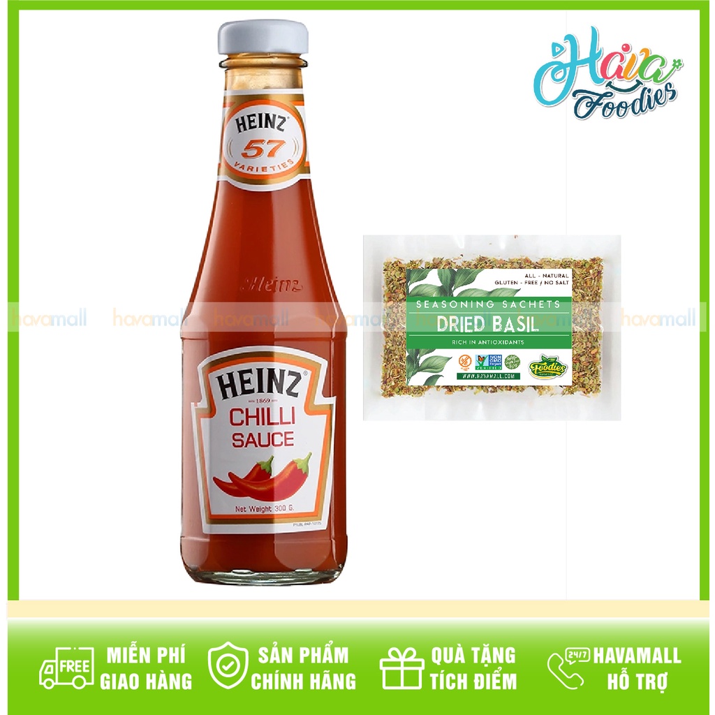 [HÀNG CHÍNH HÃNG] Tương Ớt HEINZ Chai 300gr – TẶNG LÁ BASIL