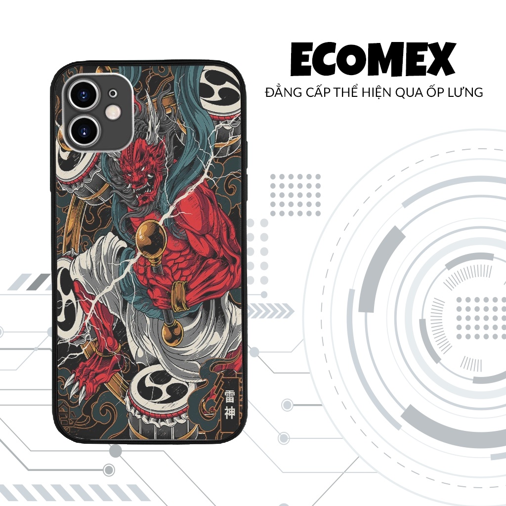 Ốp Lưng iphone hình Quỷ oni đánh trống ECOMEX cho Iphone 5 6 7 8 Plus 11 12 Pro Max X Xr MYS20220127