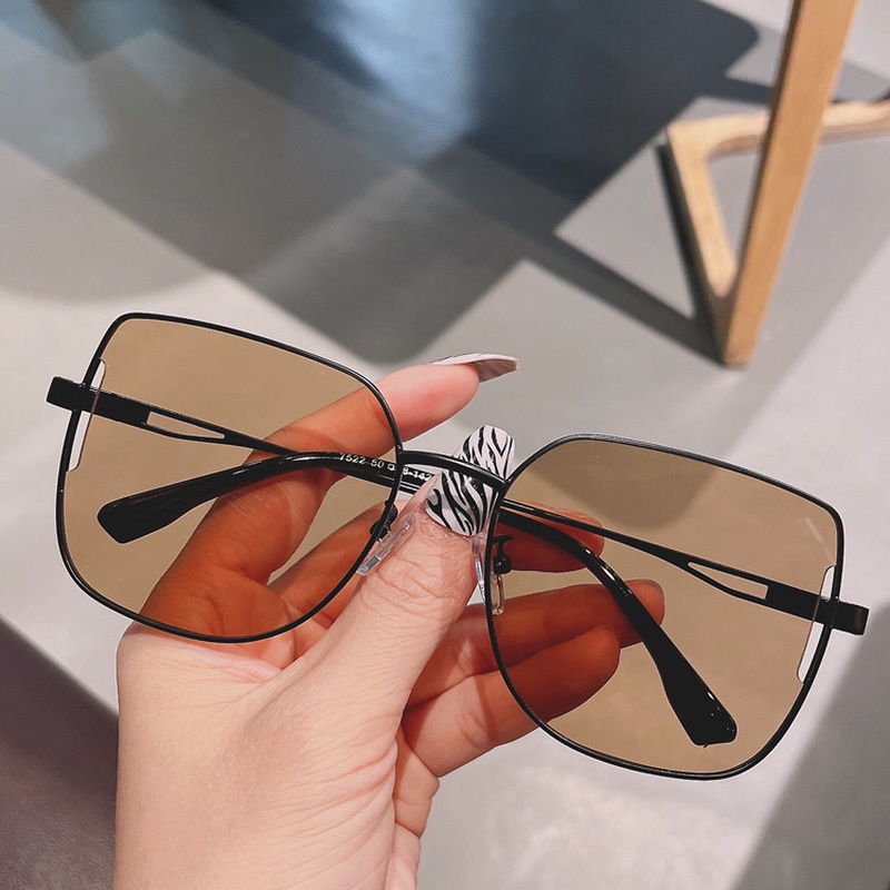 (YUZHU) Kính Râm Thời Trang Oversized Hình Vuông Nhiều Màu Sắc Che Nắng