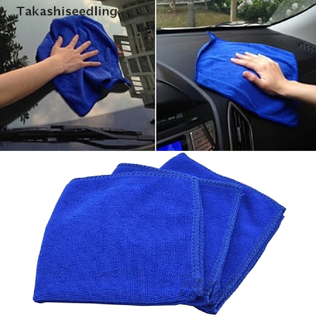 (Takashiseedling) Khăn Lau Xe Hơi Bằng Sợi Nhỏ Màu Xanh Dương Tuyệt Vời