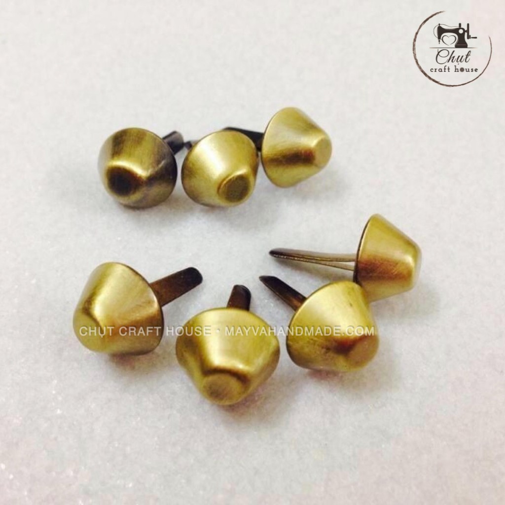 Set 10 chiếc đinh nấm trụ - Chân nấm gắn đáy túi xách