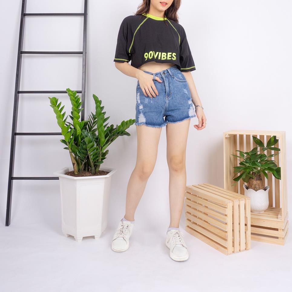 Quần jean nữ Ulzzang GENZ lưng cao không gấu rách ống hai bên thời trang ZWJ019 Đẹp