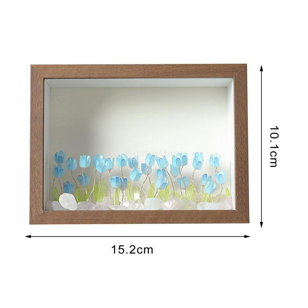 Khung Ảnh DIY 10.1x15.2cm Dạ Quang Hình Hoa Tulip Nghệ Thuật