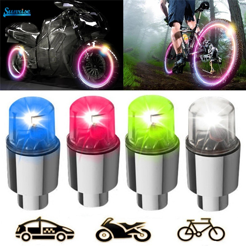 Vỏ bọc van bánh xe có đèn LED chống thấm nước trang trí cho xe máy xe đạp
