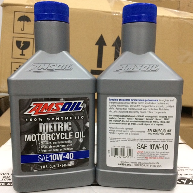 Thùng 12 chai x 946ml Amsoil Metric 10W-40