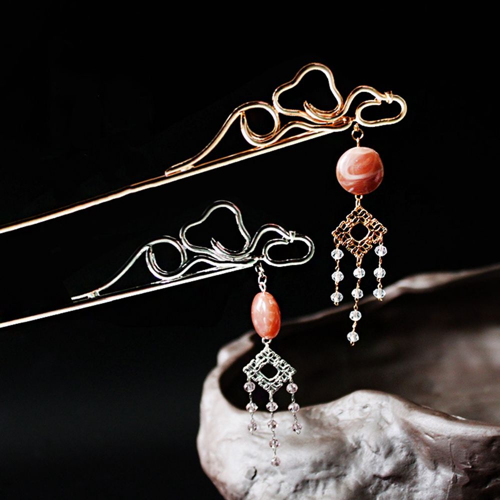 Trâm cài tóc phối tua rua phong cách Trung Hoa cổ điển cho nữ