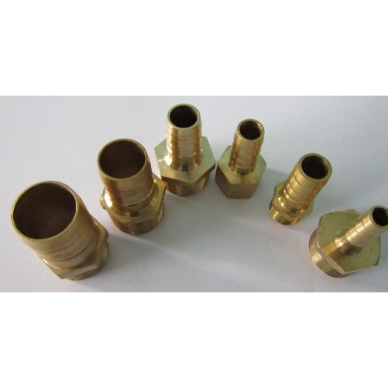 Béc nối đồng ren ngoài 21 ra đuôi chuột 8mm,10mm,12mm,14mm,16mm,18mm