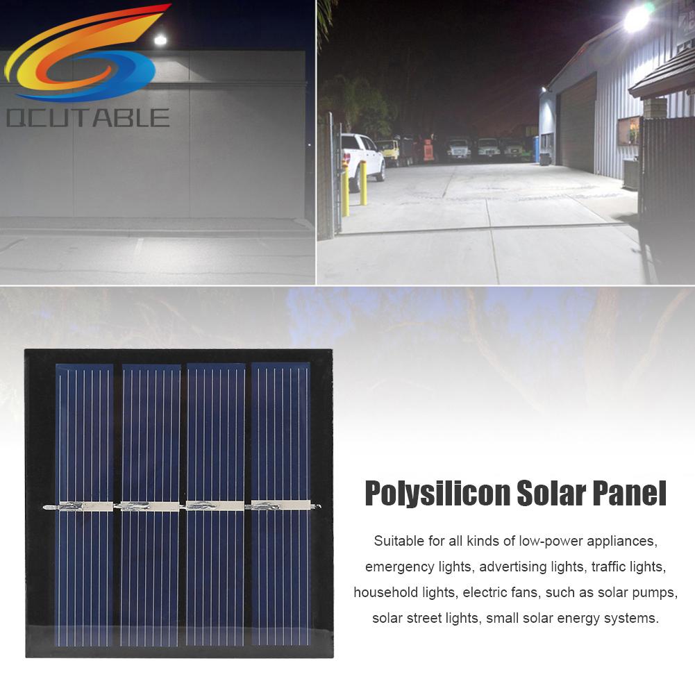 Tấm Năng Lượng Mặt Trời 0.45W 2V Với Dây 10cm Dùng Để Sạc Pin Điện Thoại