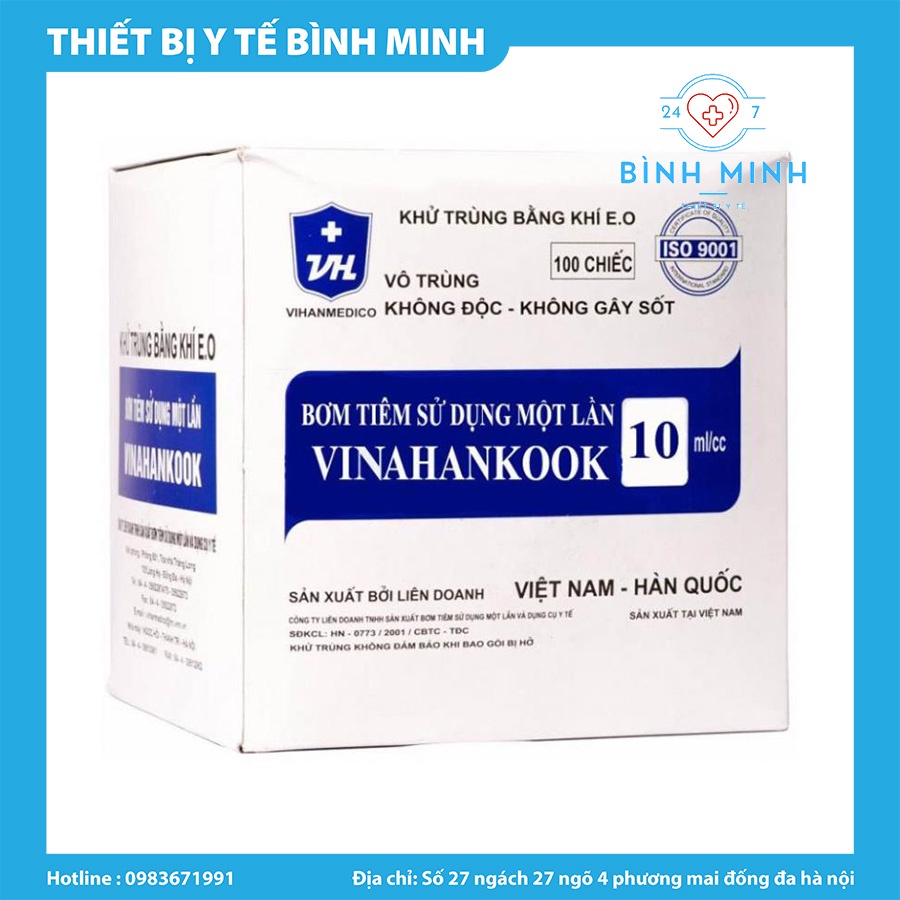 BƠM KIM TIÊM SỬ DỤNG MỘT LẦN VINAHANKOOK CÁC LOẠI