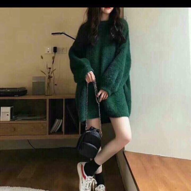 Váy len lông thỏ