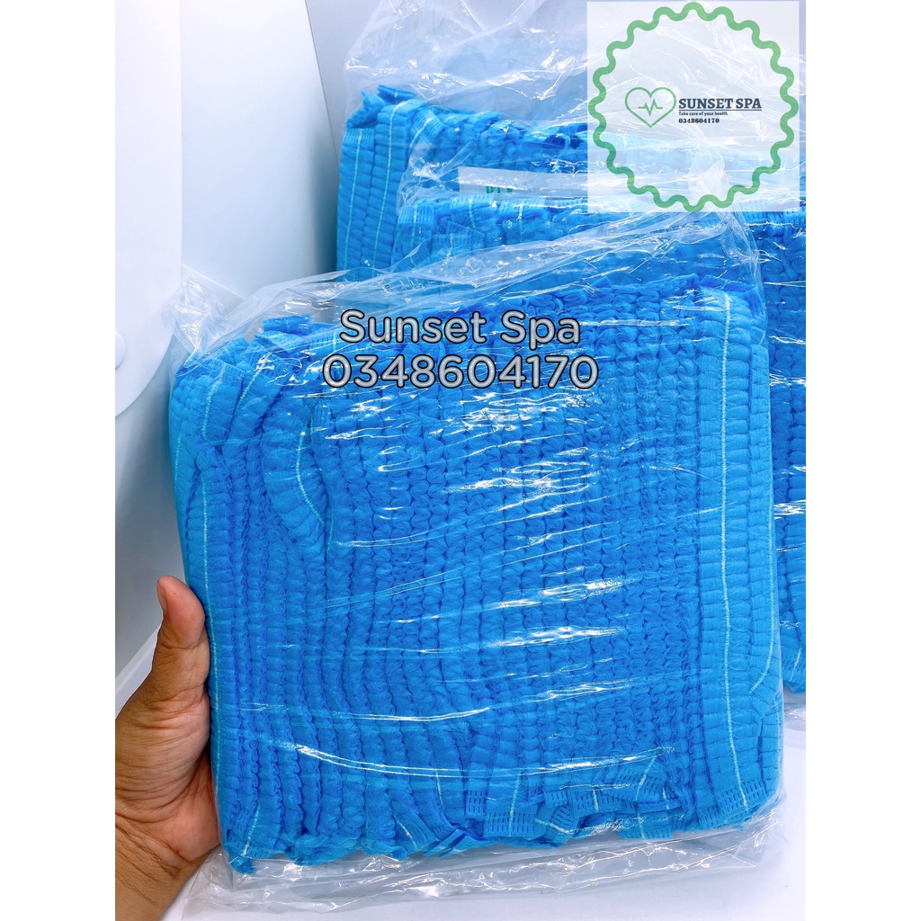 Mũ Trùm Đầu Y Tế, Nón Con Sâu Trùm Đầu, Mỹ Y Tế  - Bao Trùm Đầu Tóc Spa Cao Cấp, Clip Cap