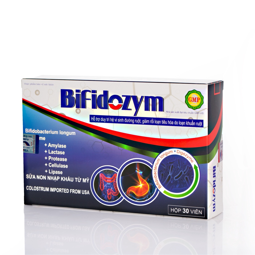 1 HỘP VIÊN UỐNG CHÍNH HÃNG BIFIDOZYM HỖ TRỢ ĐƯỜNG RUỘT