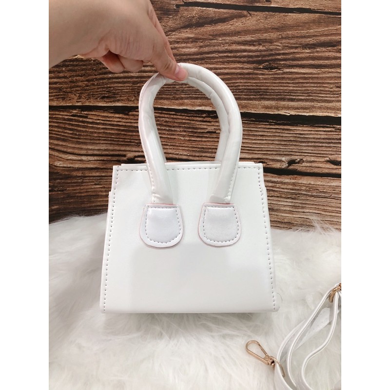 Túi xách nữ QT Store 🌼 Túi màu trắng dễ thương mã 050