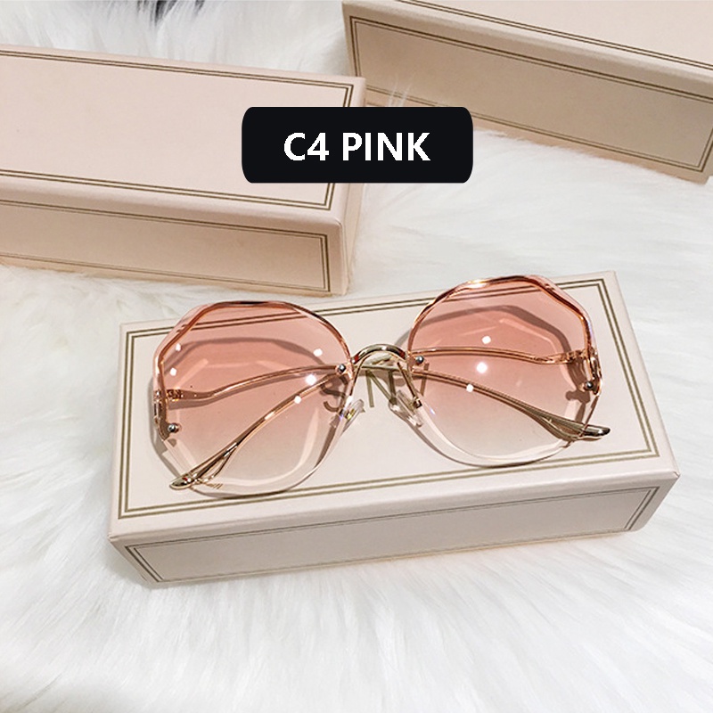 Kính Mát Gọng Cong Kim Loại Màu Gradient Thời Trang Cho Nữ