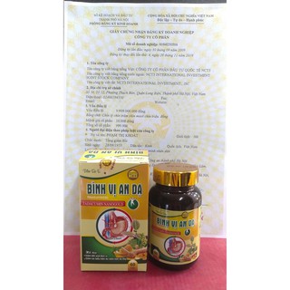 Viên Dạ Dày Bình Vị An Dạ ( 60 viên ) ( Hàng chính hãng công ty NCT3 ). .