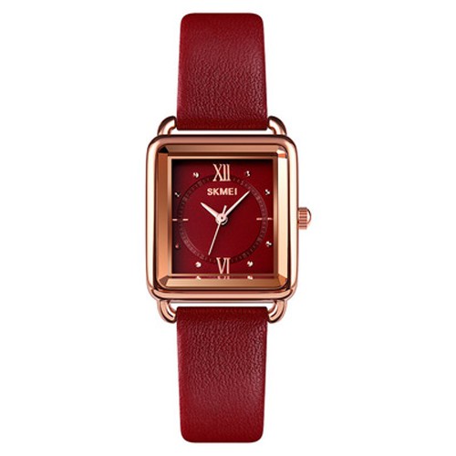 Đồng hồ kim thời trang nữ Skmei 1702 mặt vuông dây da cao cấp | BigBuy360 - bigbuy360.vn