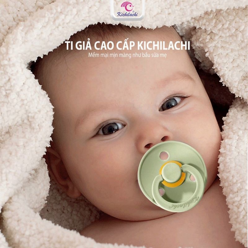 Ty giả đầu tròn silicone kèm nắp trứng cao cấp từ 0_12 tháng