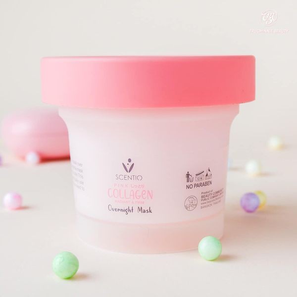 Mặt Nạ Ngủ Giúp Làm Trắng Và Săn Chắc Da Beauty Buffet SCENTIO PINK COLLAGEN 100ml