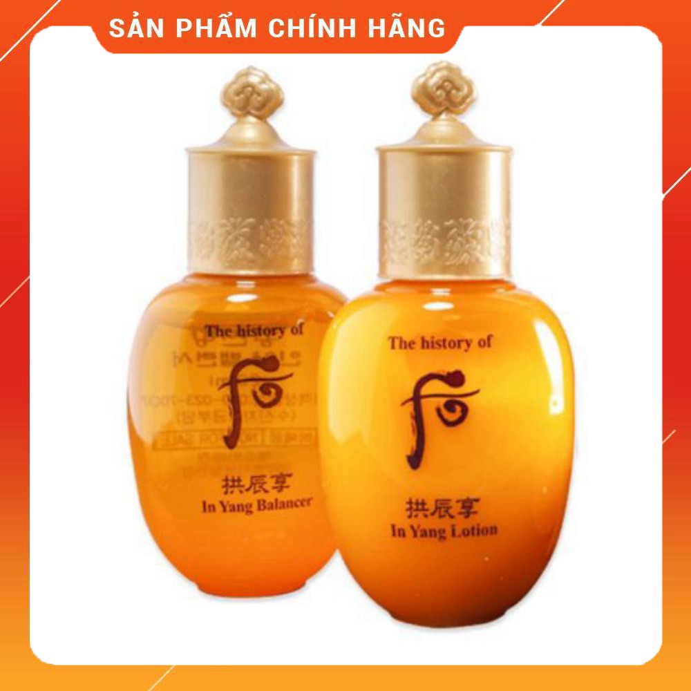 Cặp Nước Hoa Hồng Và Sữa Dưỡng Whoo Vàng