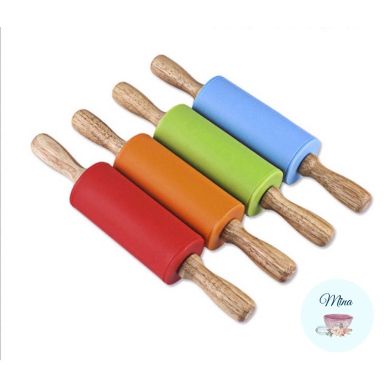 Cán Bột có Trục Lăn Silicone 23 cm