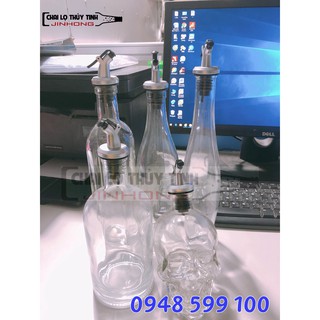 Chai Thủy Tinh Đựng Dầu Nắp Rót đủ loại