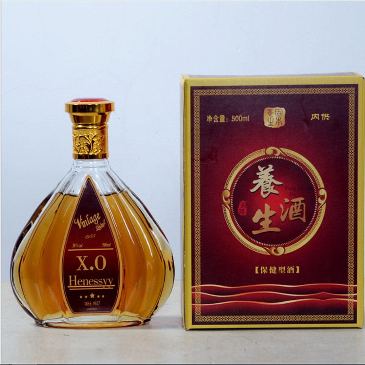 Chai thuỷ tinh cao cấp dạng quạt đựng rượu XO 500ml