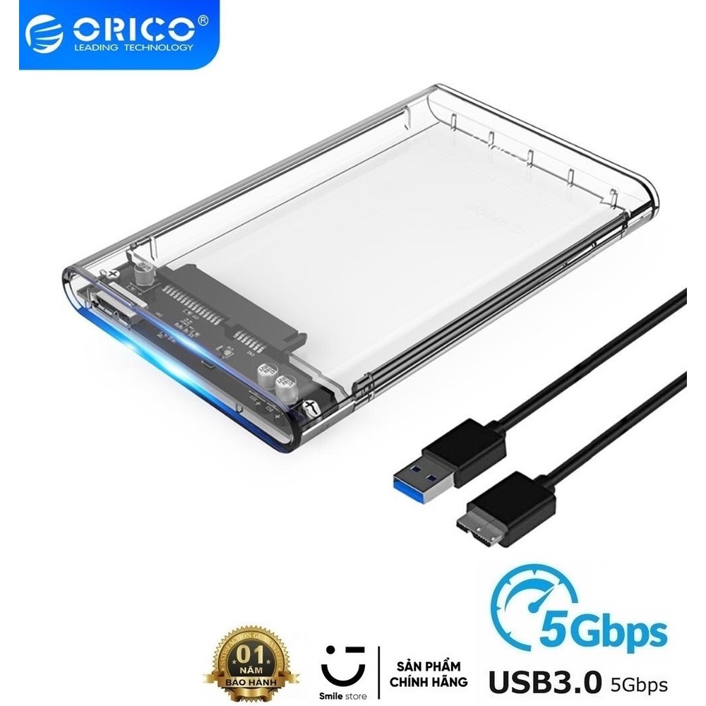 Box Ổ Cứng 2.5&quot; Orico 2139U3 SATA 3.0 Dùng Cho HDD SSD Chính Hãng - Bảo hành 12 tháng