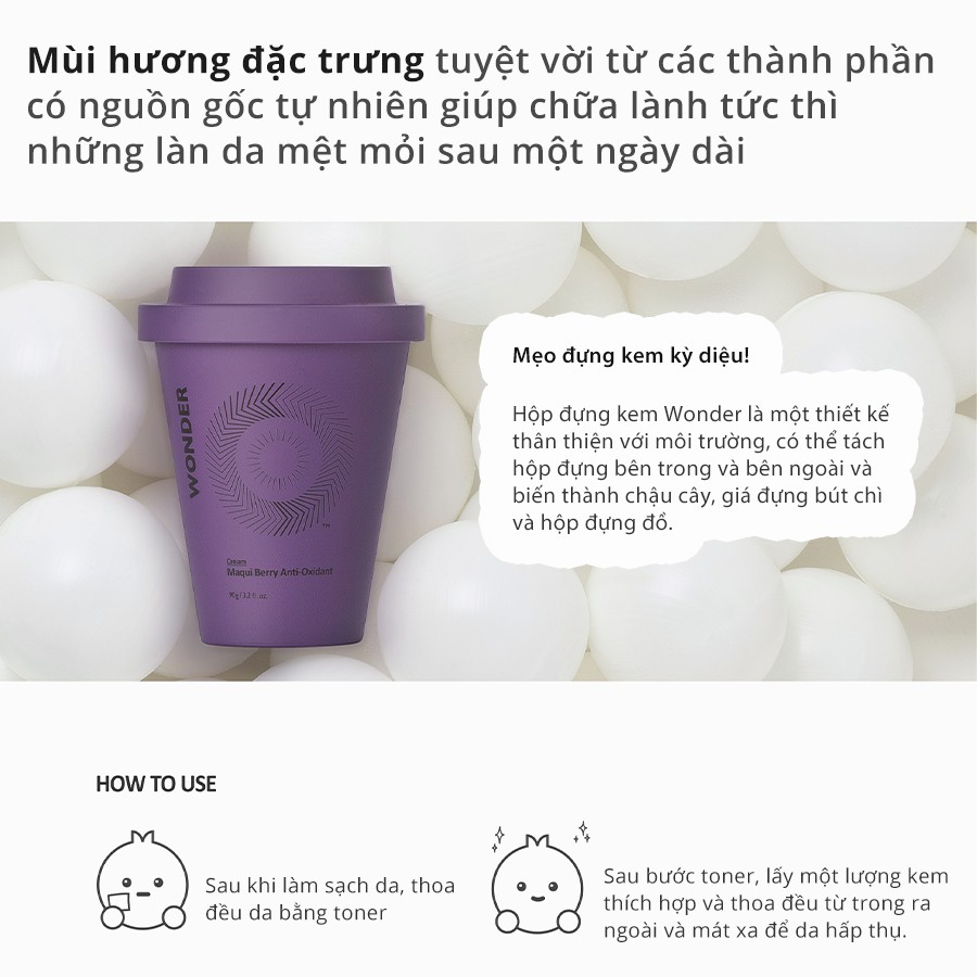 Kem dưỡng chống oxy hóa Haruharu Wonder Maqui Berry Anti-Oxidant Cream 90g