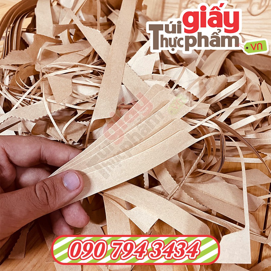 1kg Giấy Rơm Lót Hộp Quà (Kraft Nâu - Sợi Lớn)