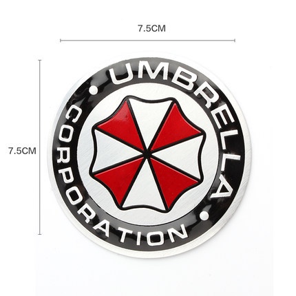 Tem nhôm dán xe Umbrella tròn 7.5cm