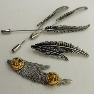 Pin cài áo feathers lông vũ (kèm đế) #0209