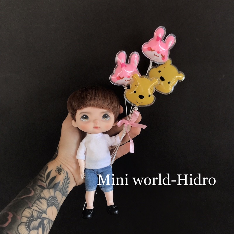 Mô hình bóng bay mini tí hon tỉ lệ 1/6, 1/8, 1/12 dùng cho búp bê Barbie, bjd, holala, Baboliy