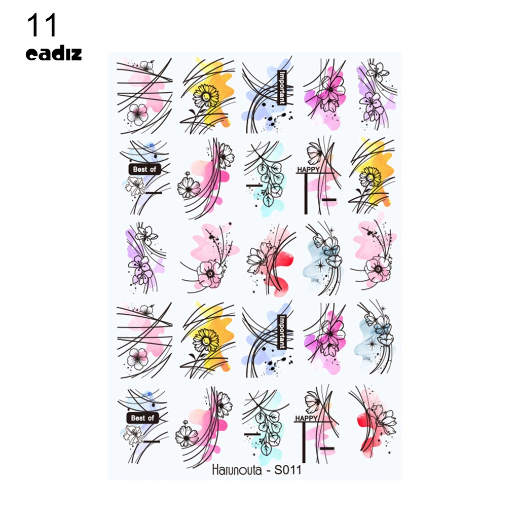 [Hàng mới về] Miếng dán móng tay siêu mỏng họa tiết hoa lá sáng tạo DIy cho nữ