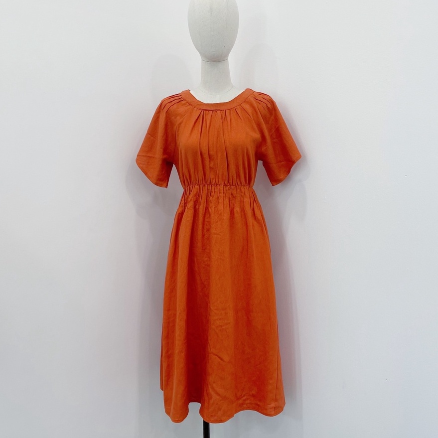 MSD004 Đầm Namyn Chiết Eo Váy Cổ Xếp Ly Váy Xinh Xắn Phong Cách Hàn Quốc Nữ Tính Tay Đơn Giản Sang Trọng | BigBuy360 - bigbuy360.vn