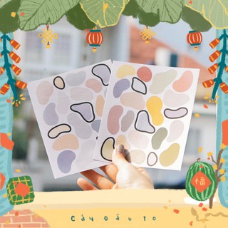 Bộ Hình Dán Morandi Korea Sticker Lớn