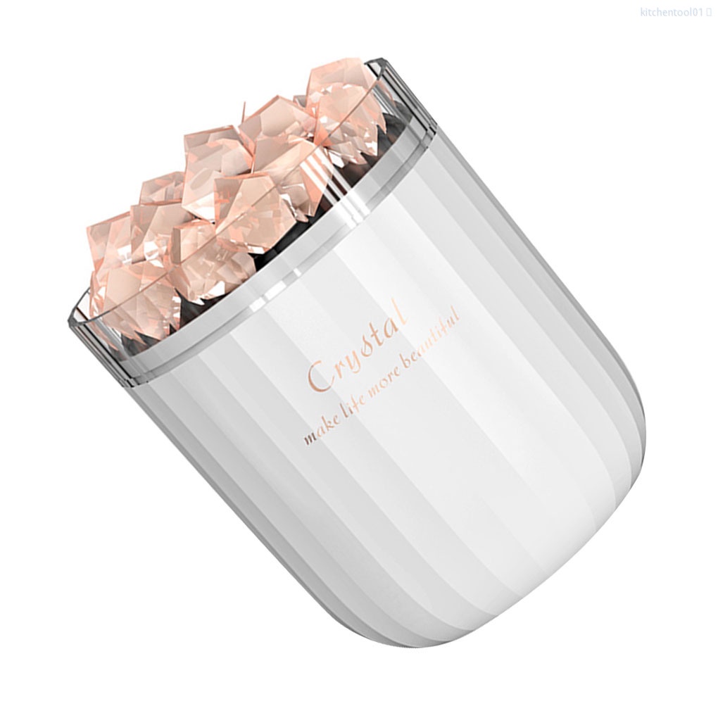 Máy tạo ẩm đèn LED phun sương tạo ẩm từ tinh thể muối khuếch tán hương thơm màu trắng thiết kế nhỏ gọn cho nhà bếp 01