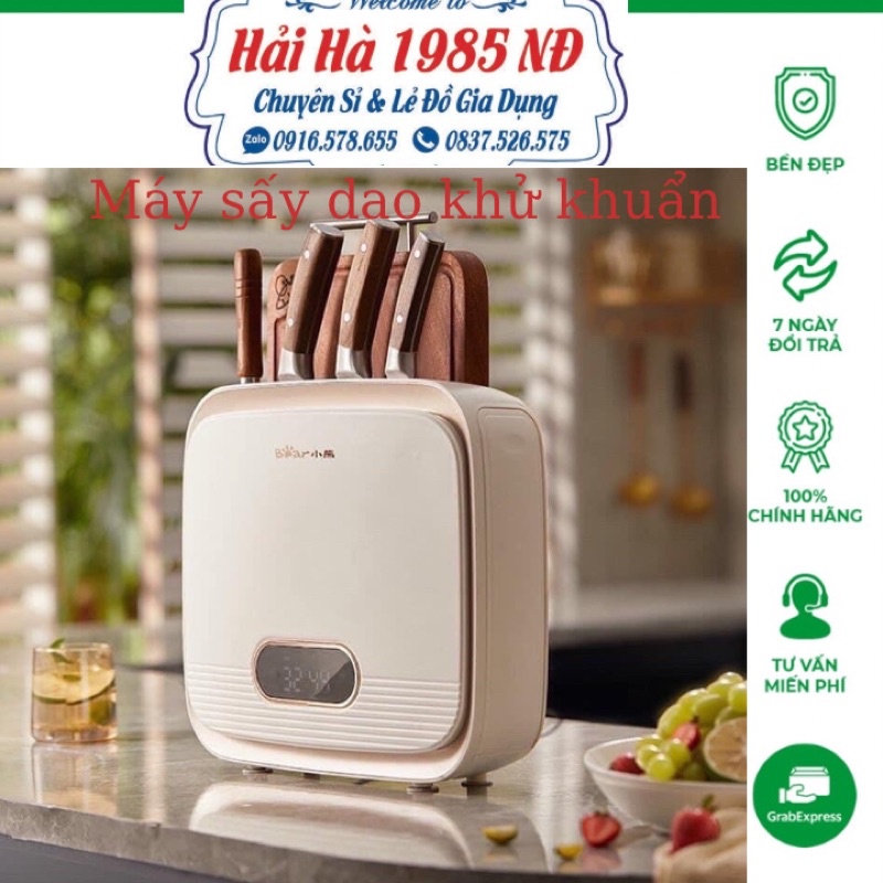 Máy Tiệt Trùng Khử Khuẩn Tia UV Dao Thớt Đũa BEAR Màu Trắng, Sấy Khô 70 Độ, Tiết Kiệm Điện