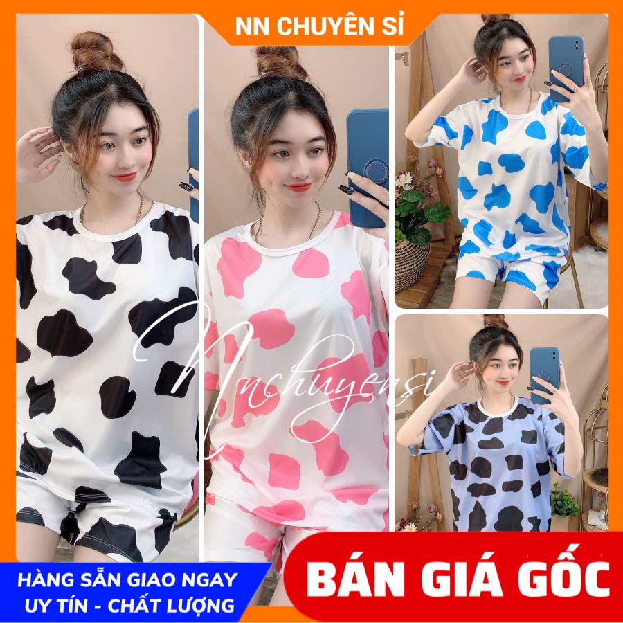 Đồ bộ bé trai bé gái từ 5kg đến 35kg vải thun mềm mịn mát họa tiết bò sữa 3d unisex dễ thương DBRBD SIZE 4 - S