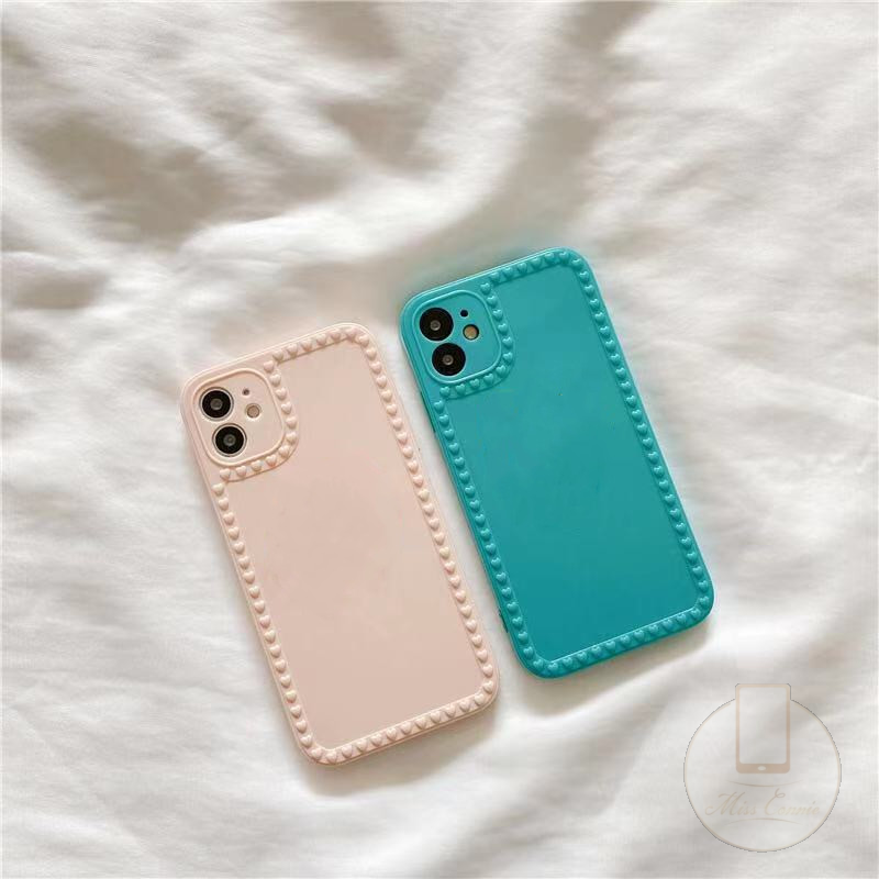 Ốp lưng dạng vuông viền trái tim bảo vệ camera cho iPhone 12 11ProMax 6 6S 7 8 Plus X XS XR XSMax SE2020 | BigBuy360 - bigbuy360.vn