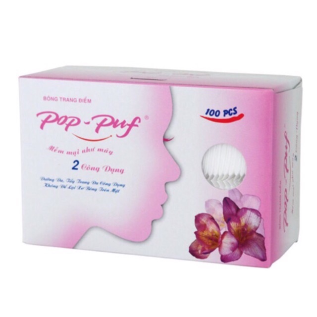 Bông Tẩy trang Pop-Puf (100 miếng)