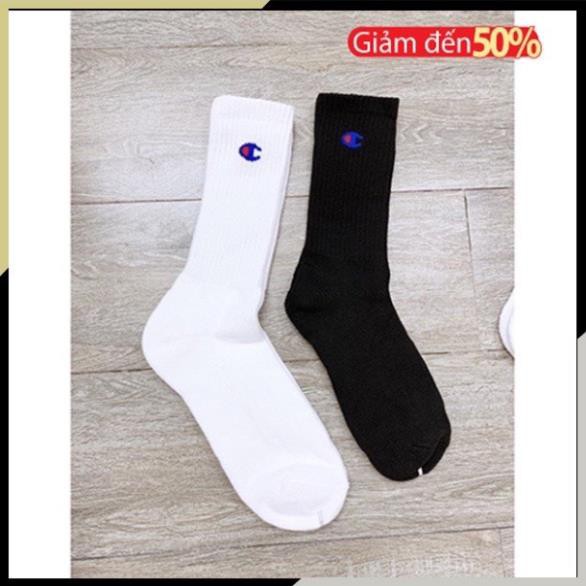 COMBO 5 TẶNG 1 Tất Champion dệt kim,vớ dệt kim,cổ cao,thời trang,thể thao, bóng đá,nam nữ,Nike,Mizuno,Jordan,Adidas,Puma