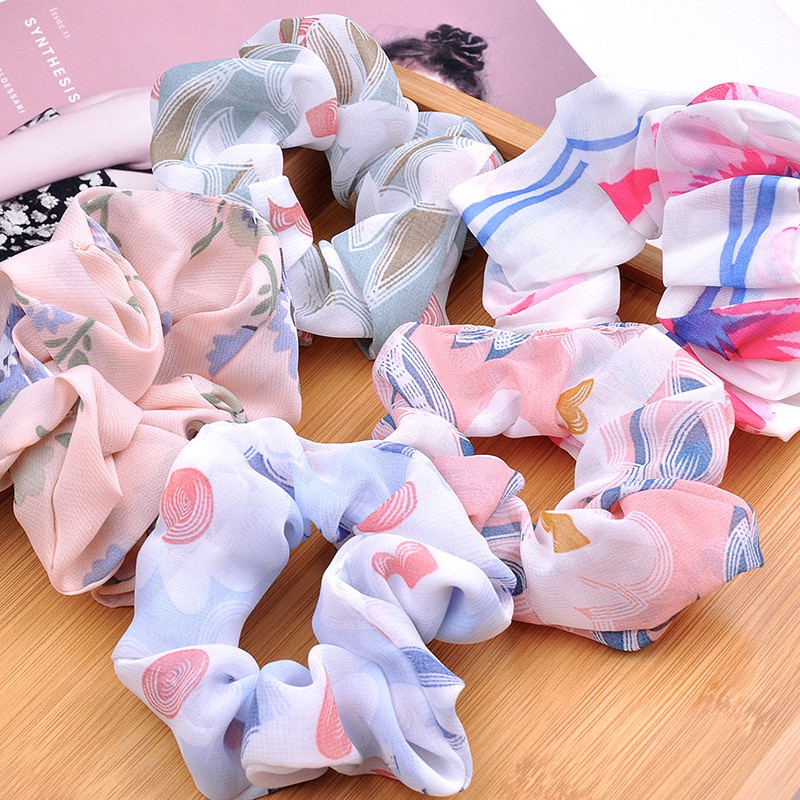 Dây Buộc Tóc Co Dãn Bằng Vải Chiffon Cho Nữ