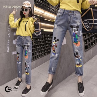 Quần jean mickey Quảng Châu sịn